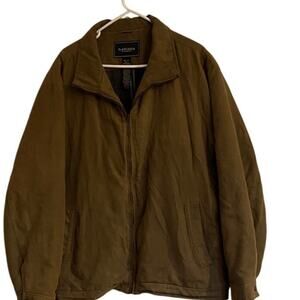Van Heisenberg Suede Like Jacket plaid lining Zip front Warm Cozy